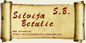 Silvija Betulić vizit kartica